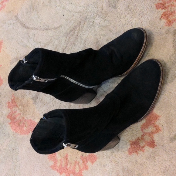 Jeffrey Campbell Suede Ruched Bi-Zip Booties - Picture 3 of 14